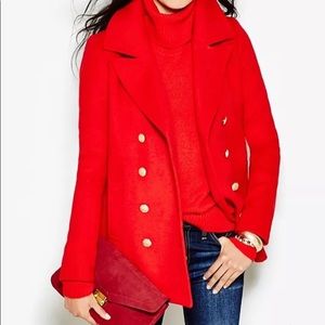 FLASH SALE (LAST DAY)- Red J Crew Wool Blend Coat